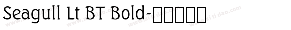 Seagull Lt BT Bold字体转换